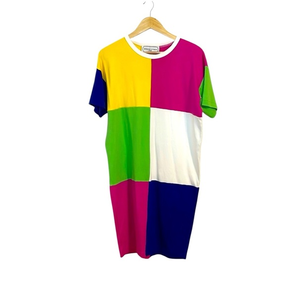 Adrienne Vittadini Sport Color Block Dress, Large - Picture 1 of 5